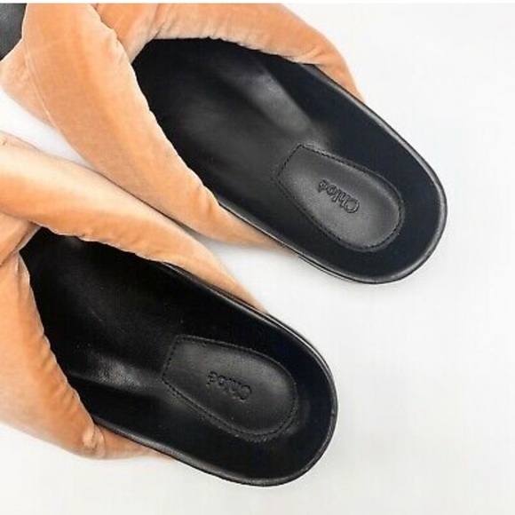 Chloé Nolan Crisscross Twisted Velvet Slides - Picture 14 of 15